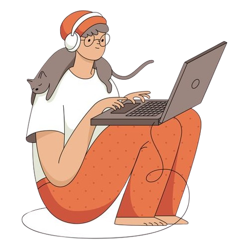 Female developer illustration